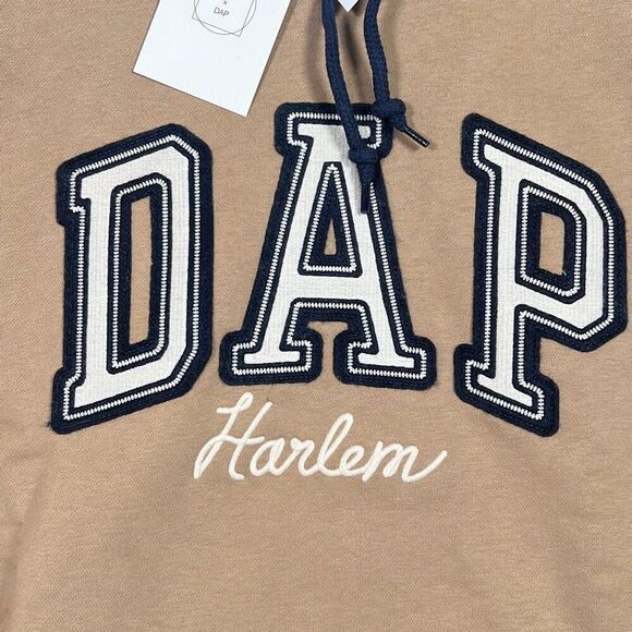 GAP x Dapper Dan DAP Logo Limited Edition Brown Hoodie Pullover Men Size Large - Picture 6 of 9